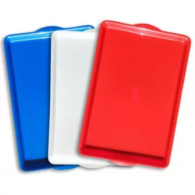 Tálca, műanyag, szögletes,43x28 cm, fehér (KHMU221)