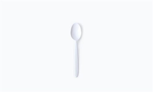 Evőkanál, műanyag, többször használatos, 18,5 cm, 50 db Venus, fehér (KHMU227)