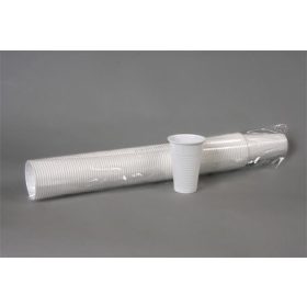 Műanyag pohár, 2 dl, 100 db, fehér (KHMU247)