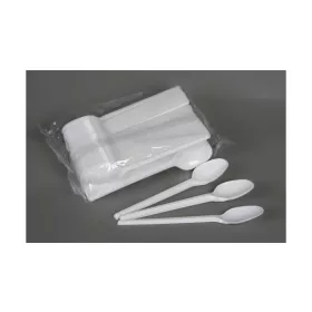   Evőkanál, műanyag, többször használatos, 17 cm, 50 db Prima, fehér (KHMU251)