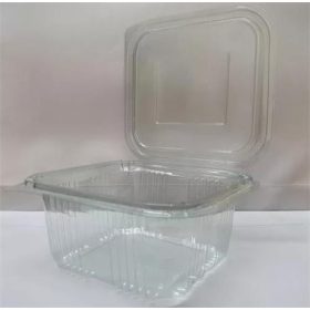   Ételtároló doboz, egybefedeles, műanyag, szögletes, 250 ml, 100 db, Party, víztiszta (KHMU290)