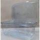 Ételtároló doboz, egybefedeles, újrahasznosított műanyag, szögletes, 1000 ml, 100 db, Party, víztiszta (KHMU294)
