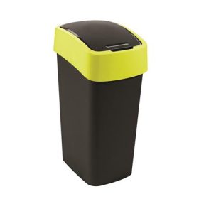   Billenős szemetes, 45 liter, CURVER Pacific flip bin, fekete/sárga (KHMU298)