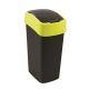 Billenős szemetes, 45 liter, CURVER Pacific flip bin, fekete/sárga (KHMU298)