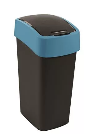Billenős szemetes, 45 liter, CURVER Pacific flip bin, fekete/kék (KHMU300)