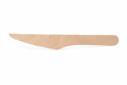 Kés, fa, egyszer használatos, 16 cm, 100 db (KHMU310)