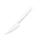 Kés, műanyag, többször használatos, 18 cm, 50 db, fehér (KHMU314)