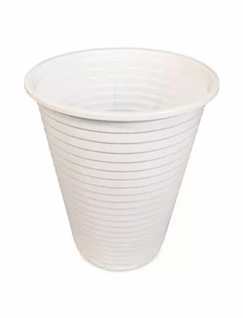 Műanyag pohár, 1,5 dl, 100 db, fehér (KHMU319)