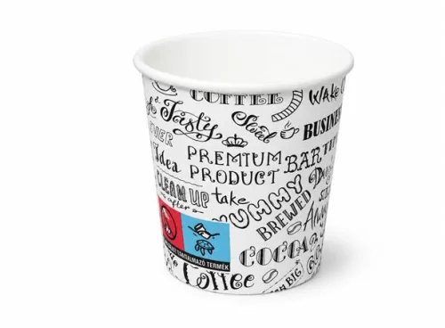 Papírpohár, 1 dl, 62 mm átmérő, 50 db, mintás (KHMU324)