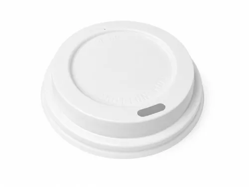 Tető, ivólyukkal, 2 dl-es papírpohárhoz, 75 mm átmérő, 50 db, fehér (KHMU329)