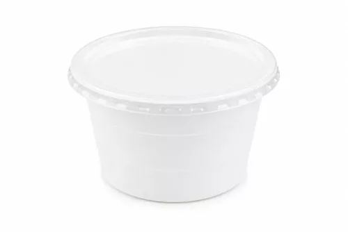 Műanyag gulyás tányér, tetőzhető, 750 ml, 50 db, fehér (KHMU333)