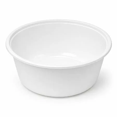 Műanyag leveses tányér, tetőzhető, 750 ml, 50 db, fehér (KHMU336)