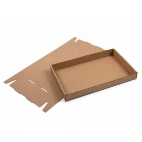   Papírtálca, street food, 26x16,5x3 cm, 200 db, barna (KHMU344)