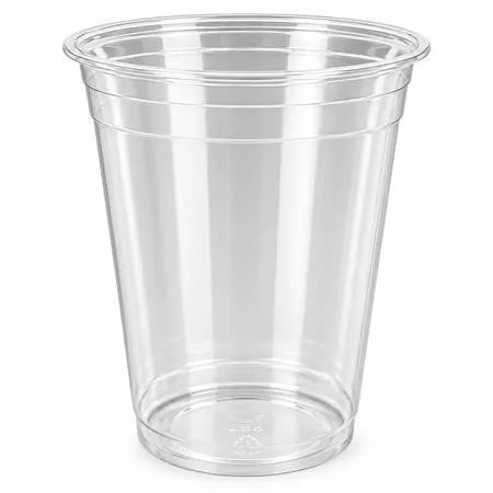 Műanyag shaker és koktélos pohár, 3 dl, 50 db, víztiszta (KHMU351)