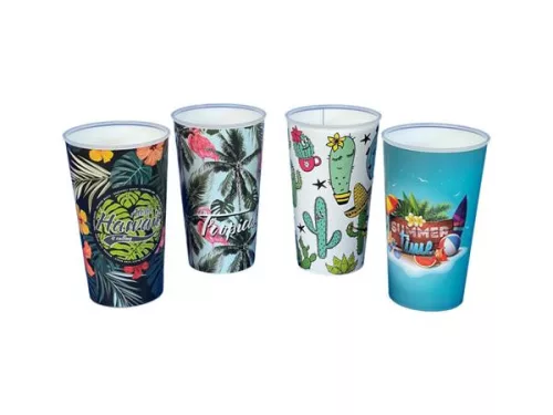 Repohár, 650 ml, 4 különböző mintával (KHMU355)