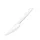 Kés, műanyag, többször használatos, 18 cm, 50 db Premium, fehér (KHMU359)