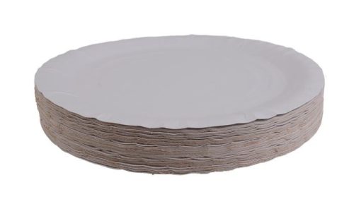 Papírtányér, kerek, 25 cm átmérő, VICTORIA FACILITY (KHPA504)