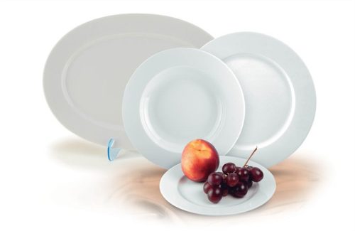 Desszertes tányér,ROTBERG, fehér, 19 cm, 6db-os szett, Basic (KHPU067)