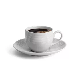   Mokkáscsésze+alj,ROTBERG, fehér, 10cl, 6db-os szett, Elegante (KHPU196)