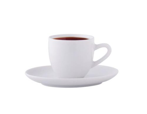 Mokkáscsésze+alj, fehér, 10 cl, 6 db-os szett Economic (KHPU273)