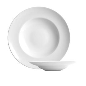   Mélytányér, fehér, 23 cm, 6 db-os szett, Economic (KHPU288)