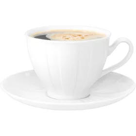   Kávéscsésze+alj, ROTBERG, fehér, 25 cl, 6 db-os szett, Oslo (KHPU302)