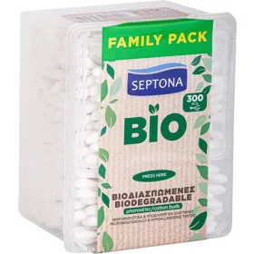   Fültisztító pálcika, biológiailag lebomló, 300 db, SEPTONA (KHSZ57)