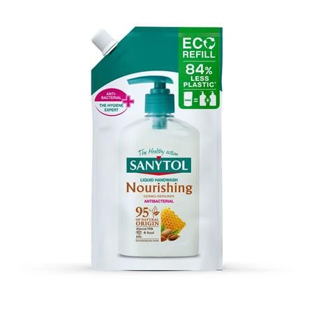 Folyékony szappan, utántöltő, 500 ml, SANYTOL, mandula (KHSZ72)