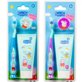   Fogkrém és fogkefe szett, gyerekeknek, 3+, Peppa Pig, vegyes színek (KHSZ76)