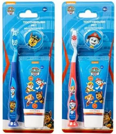 Fogkrém és fogkefe szett, gyerekeknek, 3+, Paw Patrol, vegyes színek (KHSZ77)