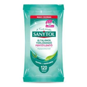   Fertőtlenítő törlőkendő, 60 db maxi/120 db standard, SANYTOL (KHT1016)