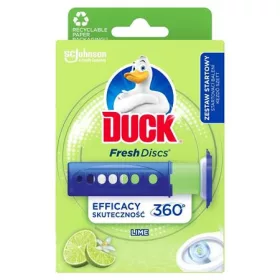   WC tisztító korong adagolóval, 36 ml, DUCK Fresh Discs, lime  (KHT1135)