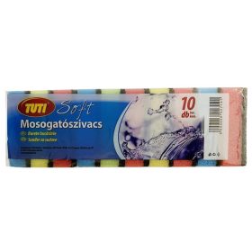 Mosogatószivacs, 10 db, TUTI Soft (KHT1158)