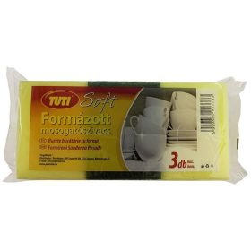 Mosogatószivacs, formázott, 3 db, TUTI Soft (KHT1159)