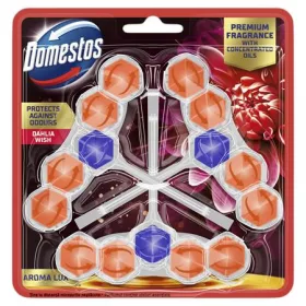   WC frissítő blokk, 3 db-os, DOMESTOS  Aroma Lux, dália és sárkánygyümölcs (KHT1175)