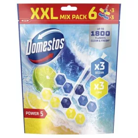   WC frissítő blokk, 6 db-os, DOMESTOS Power 5, óceán és lime (KHT1179)