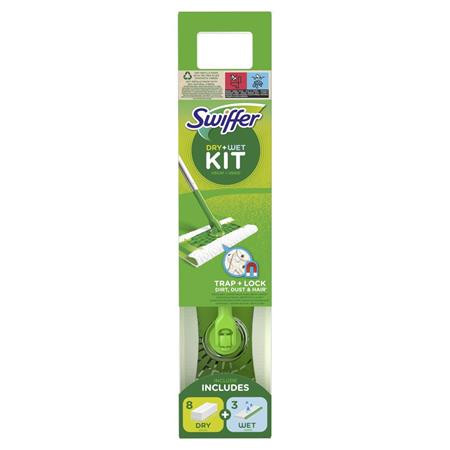 Kezdőkészlet, felmosó, nedves- és száraz utántöltővel, SWIFFER Sweeper (KHT1246)