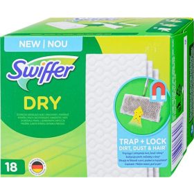   Száraz padlótörlő kendő, utántöltő, 18 db, SWIFFER Dry (KHT1247)