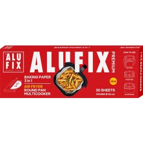   Sütőpapír lapok, kerek, 3 az 1-ben, 30 db, 36 cm, ALUFIX Premium (KHT1273)