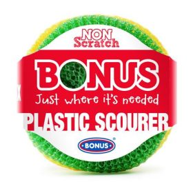 Műanyag súroló, 3 db, BONUS, vegyes színek (KHT1289)