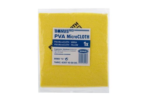 Törlőkendő, univerzális, 40x34 cm,BONUS MicroCLOTH, sárga (KHT1292)