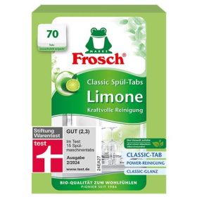 Mosogatógép tabletta, 70 db, FROSCH, zöldcitrom (KHT1383)