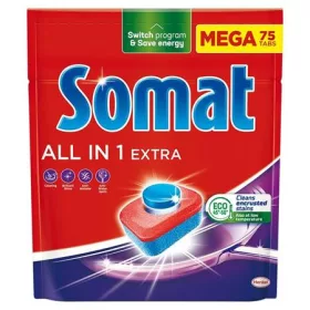 Mosogatógéptabletta, 75 db, SOMAT All in 1 Extra (KHT1421)