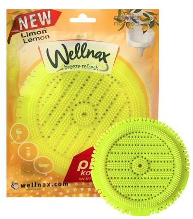 Piszoár illatosító rács, 50 g, Wellnax, citrom (KHT1486)