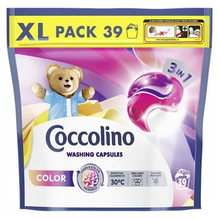 Mosókapszula, 39 db, COCCOLINO 3in1 Color (KHT1504)