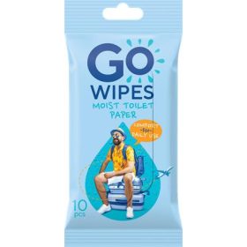 Toalettpapír, nedves, 10 db, GO WIPES Comfort (KHT1543)