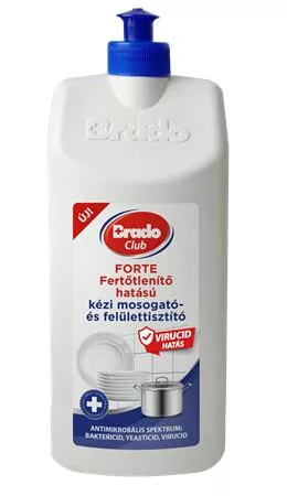 Fertőtlenítő mosogató- és felülettisztítószer, kézi, 1 l, BRADOCLUB Forte (KHT1567)