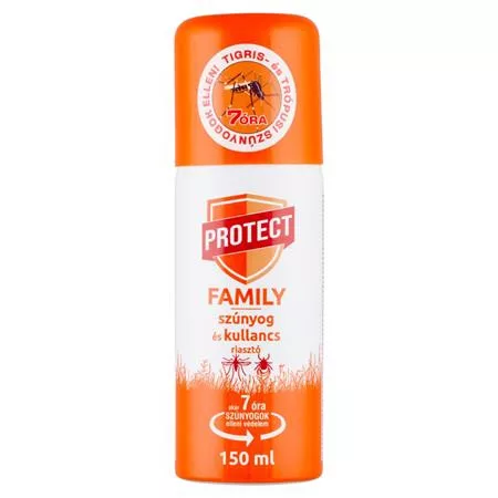 Szúnyog- és kullancsriasztó aeroszol, 150 ml, PROTECT Family (KHT1620)