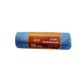   Szemeteszsák, 30 l, 20 db, 50x60 cm, 9 &mikro;, TUTI, kék (KHT193)