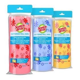   Törlőkendő, univerzális, 12 db, 25x27 cm, 3M Scotch-Brite, vegyes színek  (KHT307H)